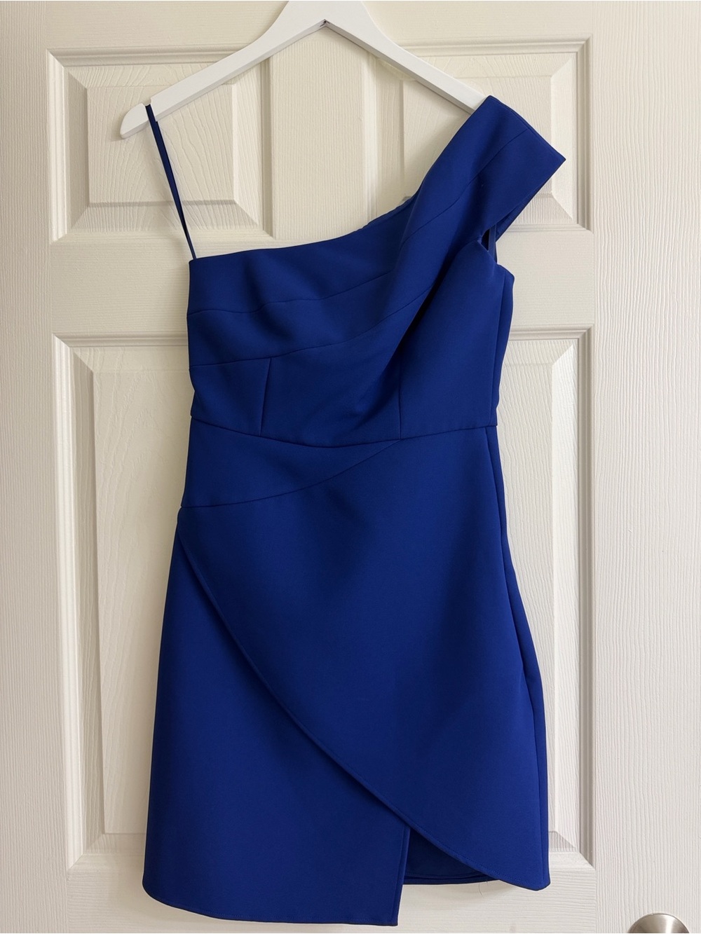 One-Shoulder Blue Cocktail Dress